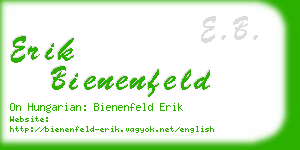 erik bienenfeld business card